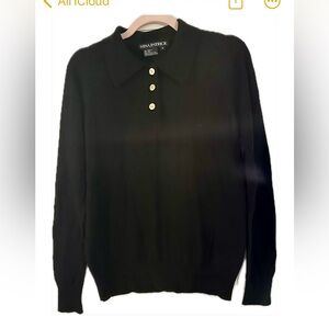Womens long sleeve Nina Patrick black sweater